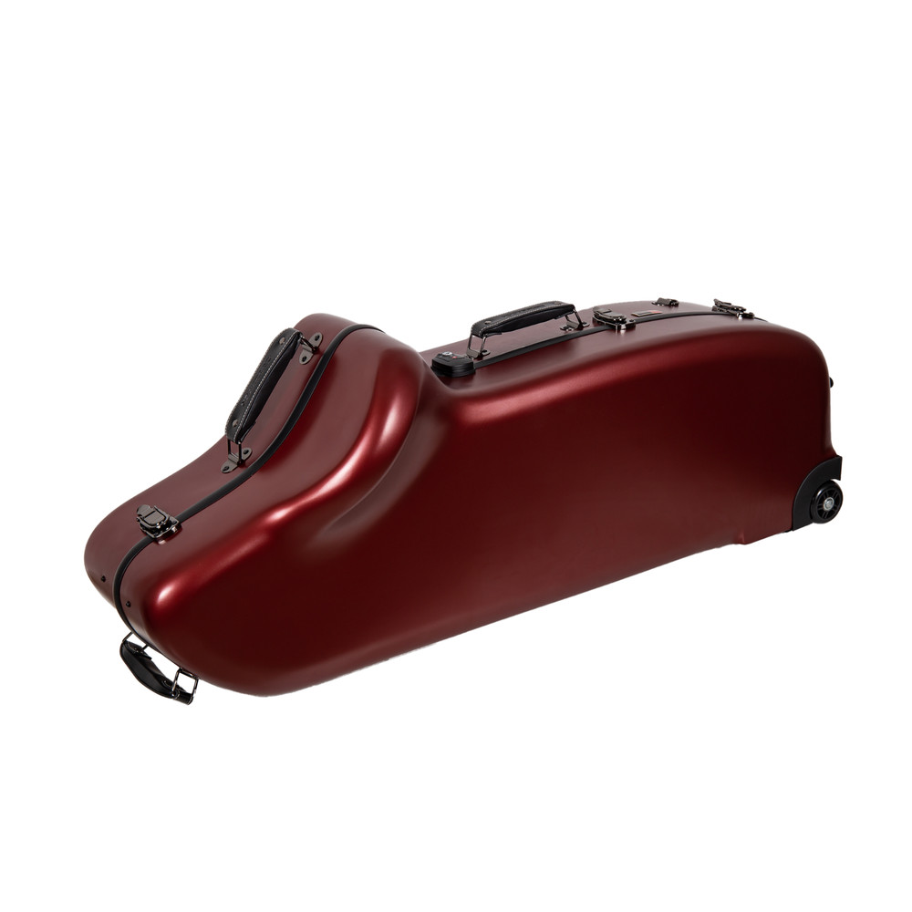 Crossrock Low A Baritone Saxophone Case with Wheels | Polycarbonate Hard Shell
