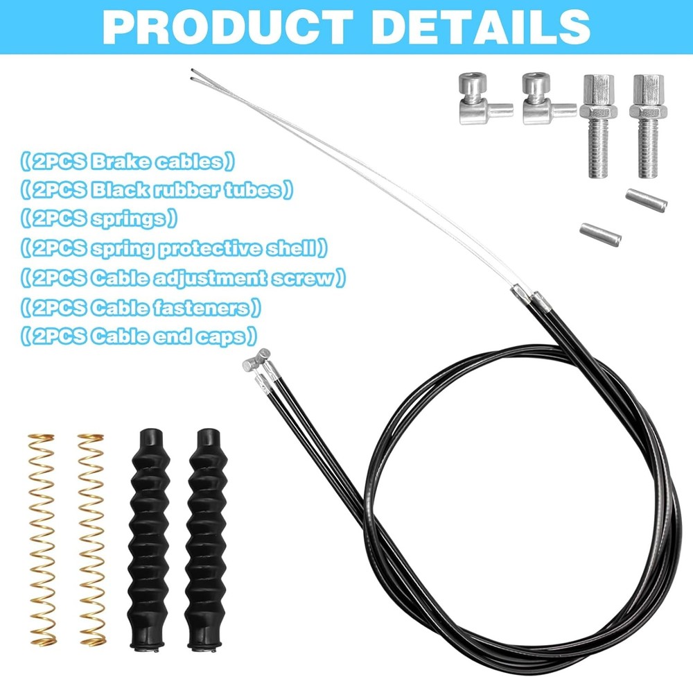 Brake cable parts for rollator walker