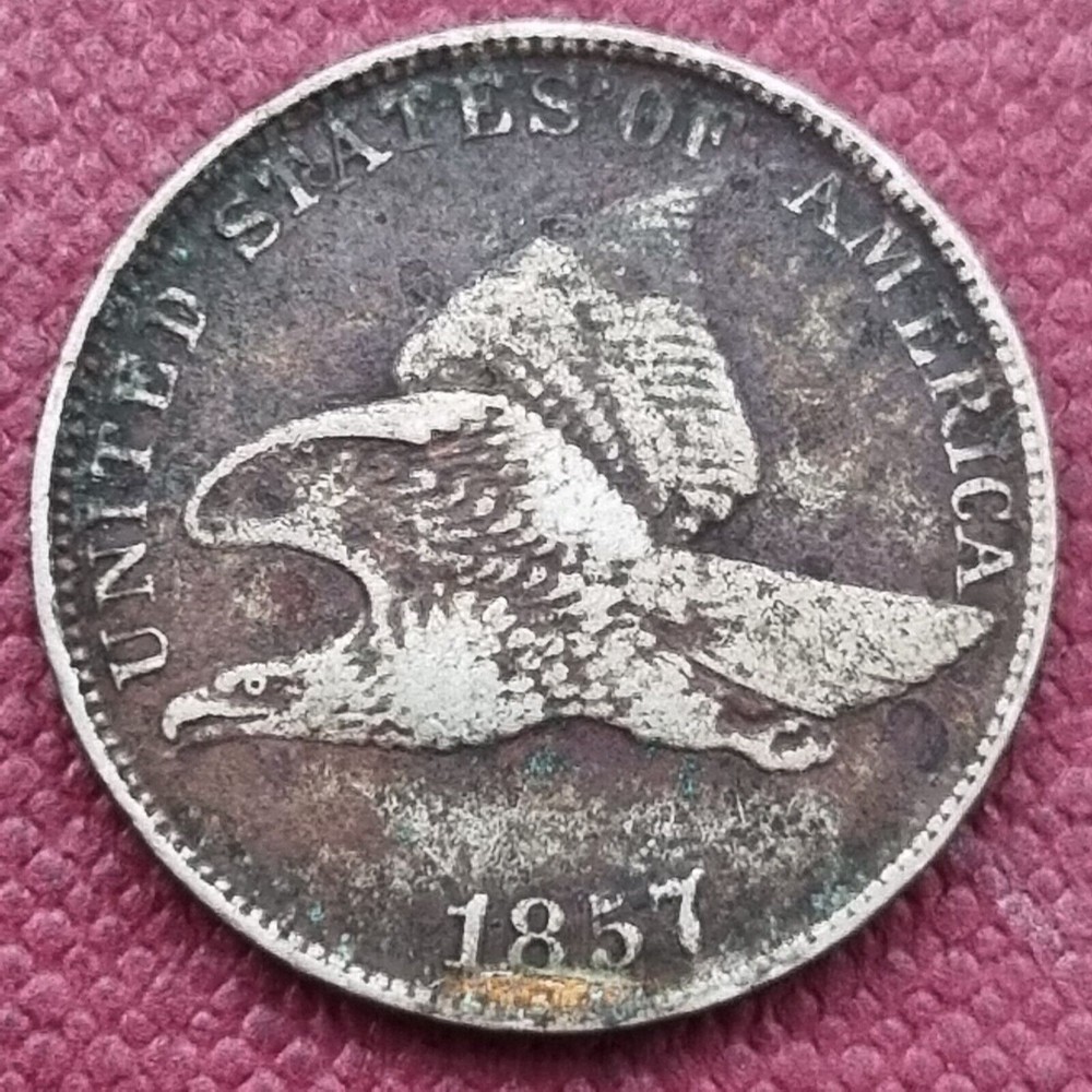 1857 Flying Eagle Cent 1c Better Grade Environmental Damage #55275