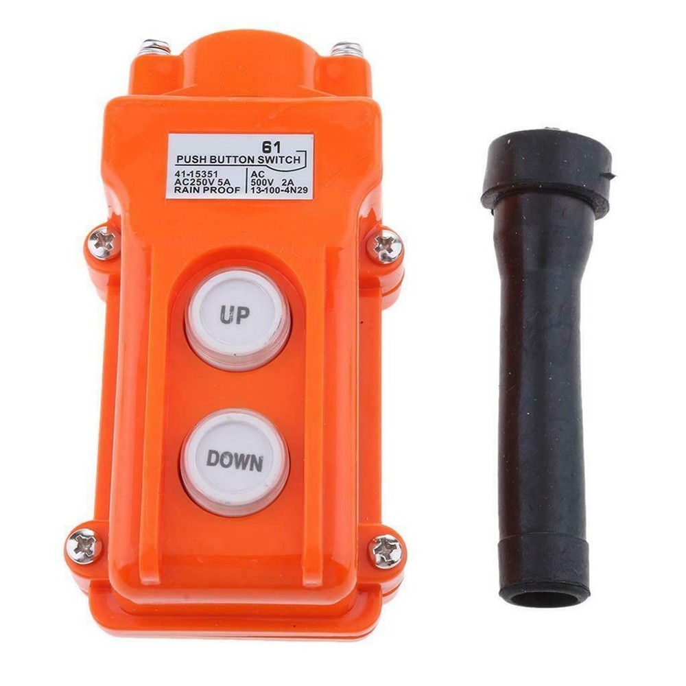 Compact Crane Push Button Switch COB61 with Sealed Rubber Cable Sleeve