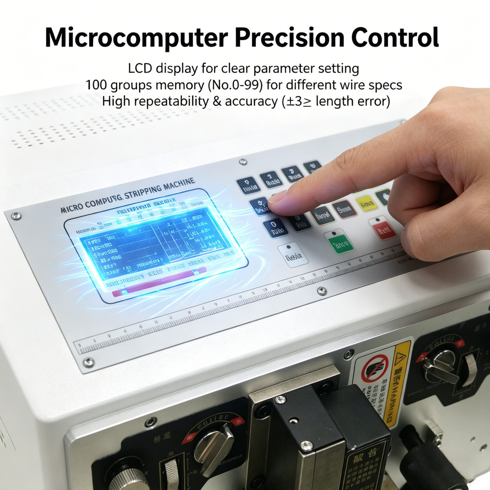 Automatic Wire Stripper Cutter Computer Controlled 0.1-10mm² BVR/BV Stripping