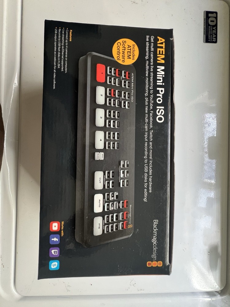 Blackmagic Design ATEM Mini Pro ISO HDMI Live Stream Production Switcher