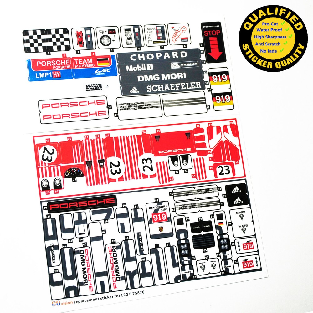 Replacement sticker for set 75876 Precut sticker