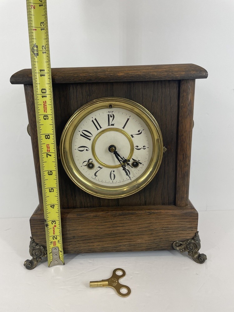 Antique NEW HAVEN 301 Clock, WORKING, Key, Pendulum, Hands, Works Great