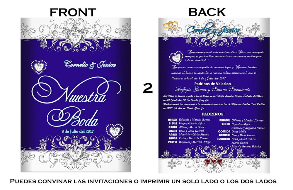 5 PSD 5x7 Invitation Bodas