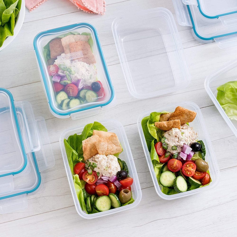 Snapware Total Solution 5-Pack (3-Cup) Plastic Food Storage Containers Set, Leak