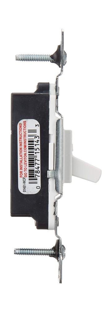 Leviton 15-Amp, 120 Volt, Toggle Framed Single-Pole AC Quiet Switch, Resident...