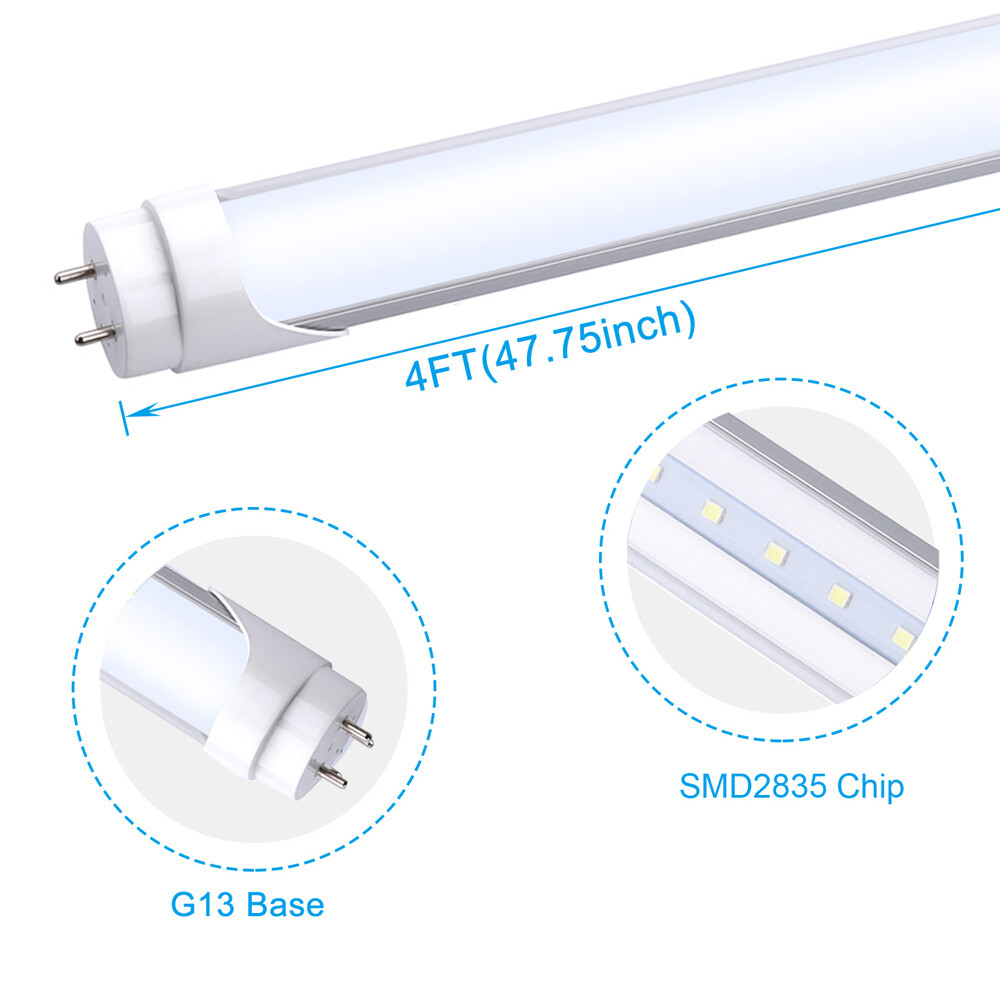 4FT G13 Bi Pin LED Tube Light Bulbs 18W 22W 28W 4Foot Led Shop Light 5000K-6000K