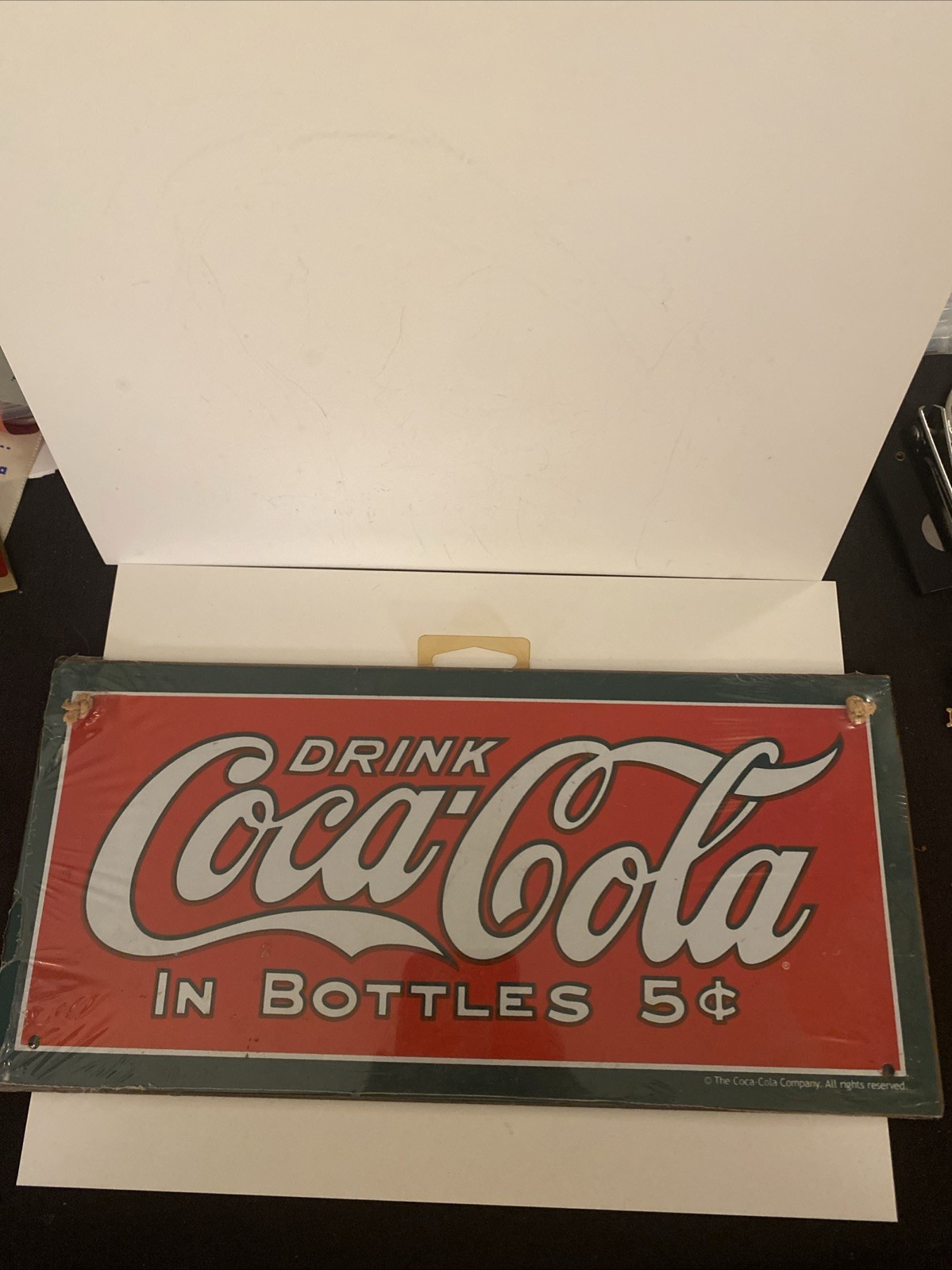 NEW COCA COLA HANGING TIN SIGN!!!