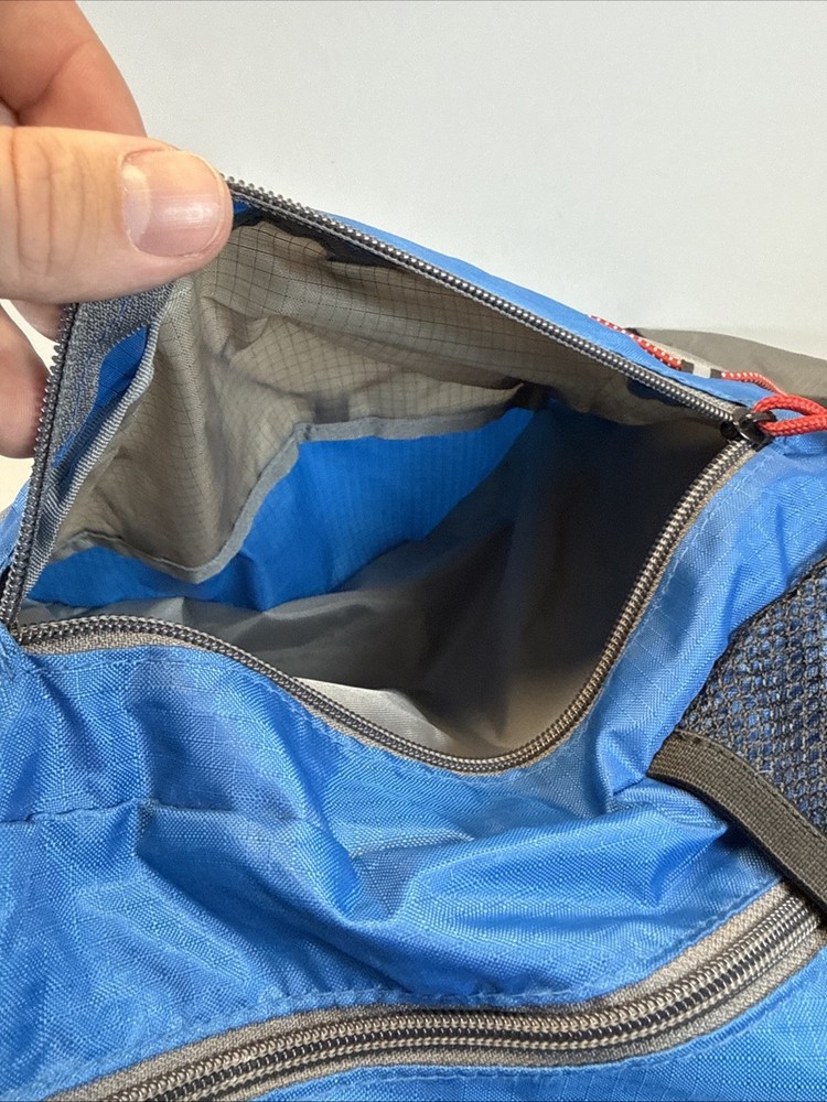 Eddie Bauer Packable Ruck Pack Polyester Utility Sport Backpack Blue Gray 20L