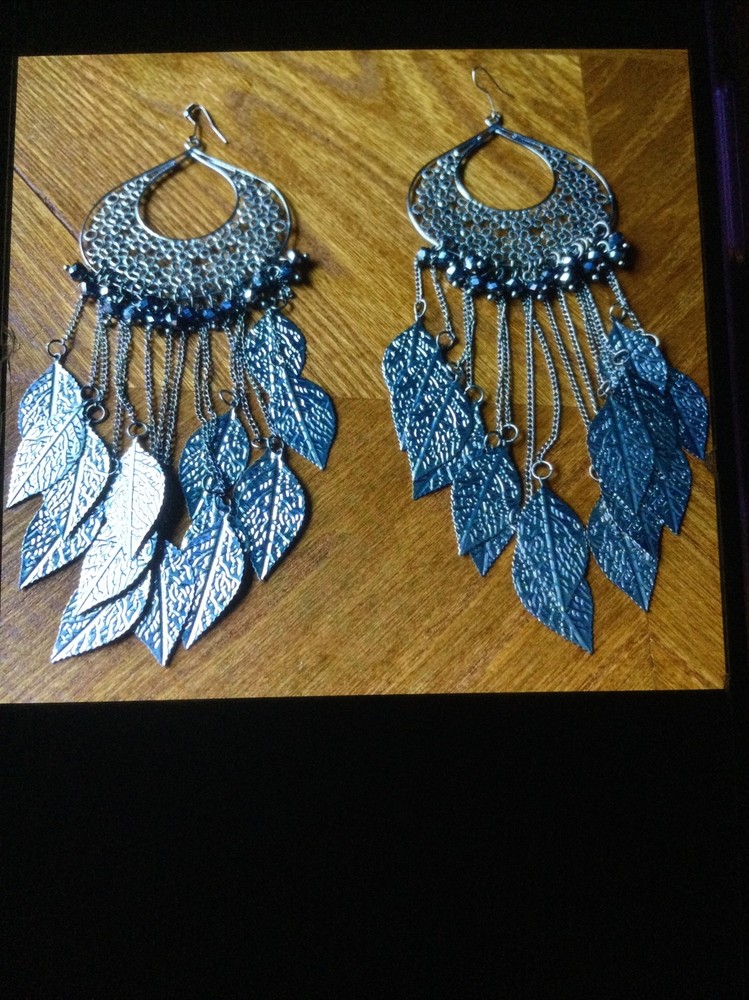 Beautiful Bohemian Silver Dangle Earrings