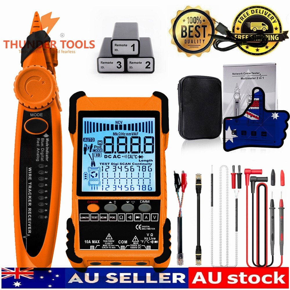 Thunder Tools 500M Handheld Portable Cable Tester with LCD Display Analogs