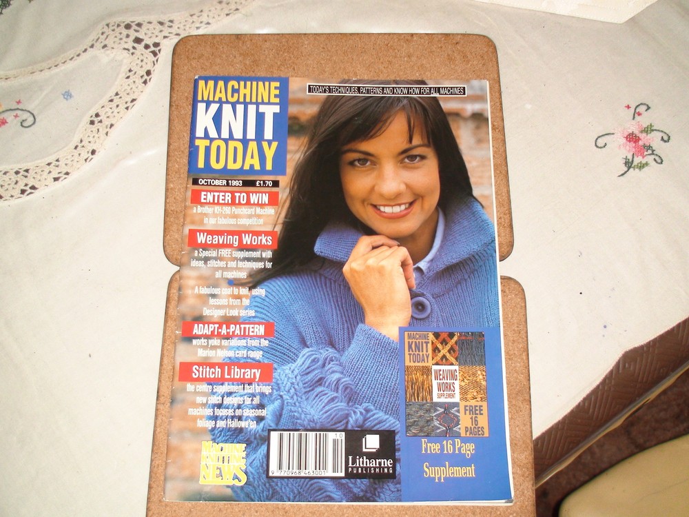 KNITTING MACHINE MAGAZINE MACHINE KNIT TODAY OCTOBER 1993