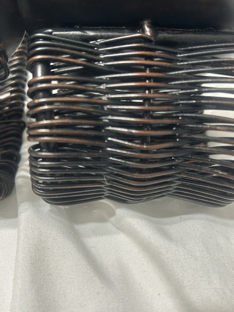 Sconces Weaved Wrought Iron Dark Brown Wall Sconces