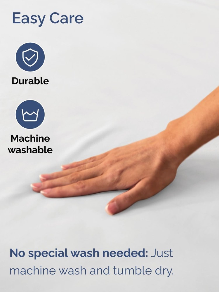Extra Deep Twin Fitted Sheet - Hotel Luxury Single Fitted Sheet Only - Easily...