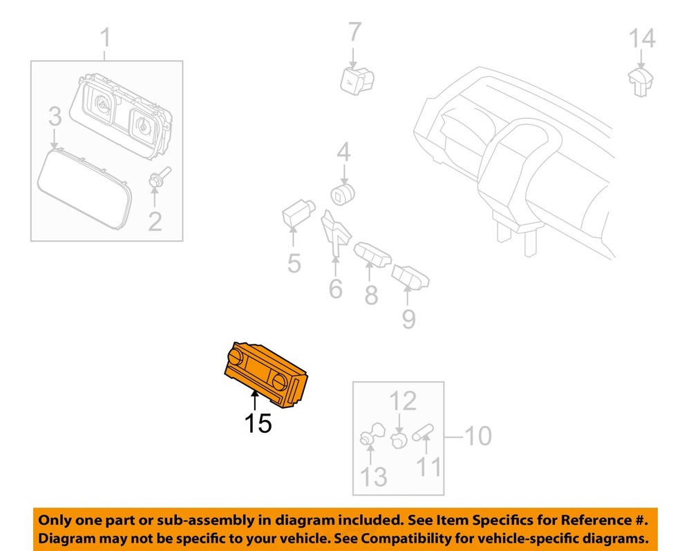 Used A/C Selector Switch fits: 2007 Lincoln Mkx Main automatic temperature contr