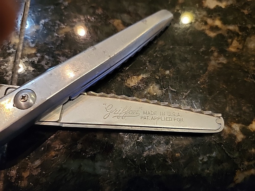 Scissors - GRIFFON Pink All USA Pinking Shears Zig Zag ,Tailor,Vintage