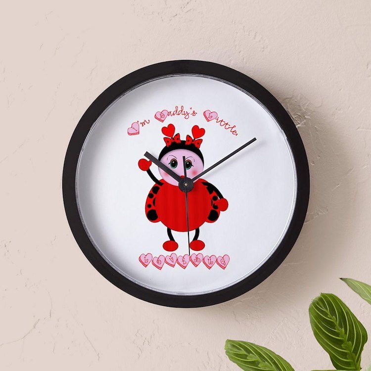 CafePress Daddy's Lovebug 10" Wall Clock (348502655)