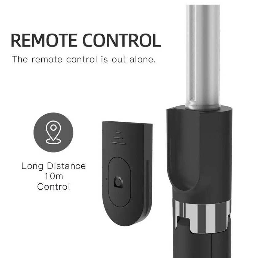 Selfie Stick Wireless Bluetooth with Remote and Extendable Tripod Phone Holder