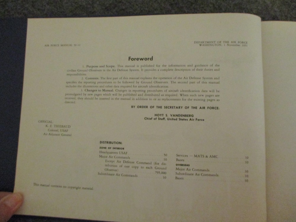 USAF KOREAN WAR LOT-3 GROUND OBSERVERS GUIDE+COUNTER INTELLIGENCE SCHOOL WRITING