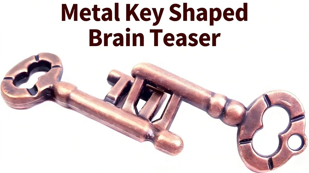 Traditional Metal Brain Teaser – Classic Puzzle Toy for Logic & Skill Develop...