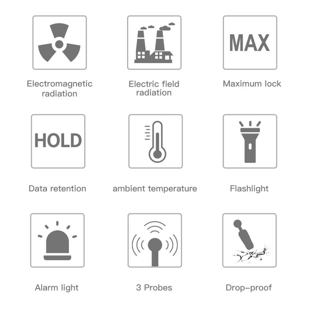 Mastfuyi EMF Meter Electromagnetic Field Tester High E5E2