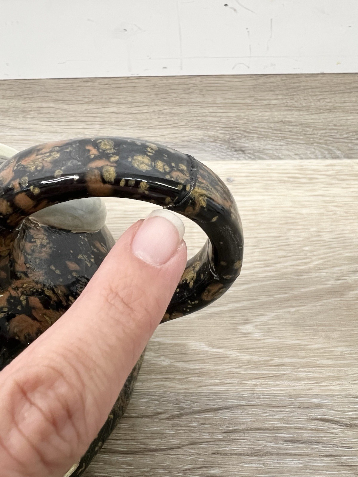 Quija Ceramic Teapot Decor Goth Tarot Witchy Planchette Pentagram Moon *Read