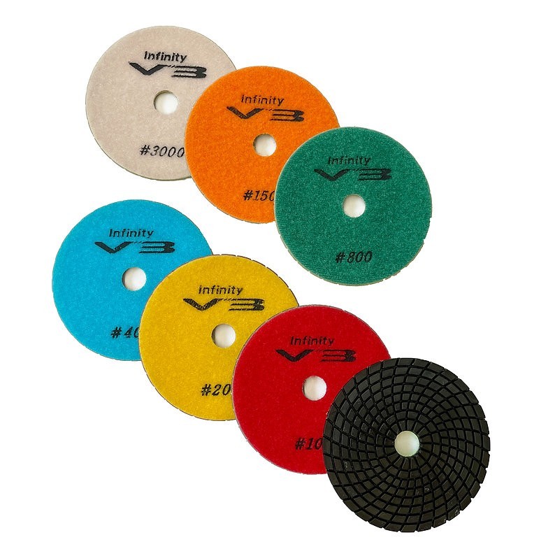 3" V3 Polishing Pads 50 Grit