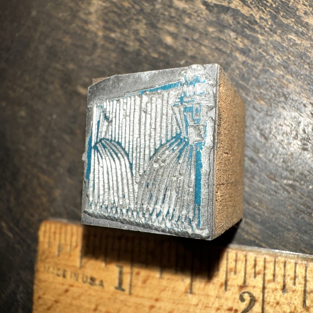 Printing Block ( Side View of a Dam ) Waterfall Image