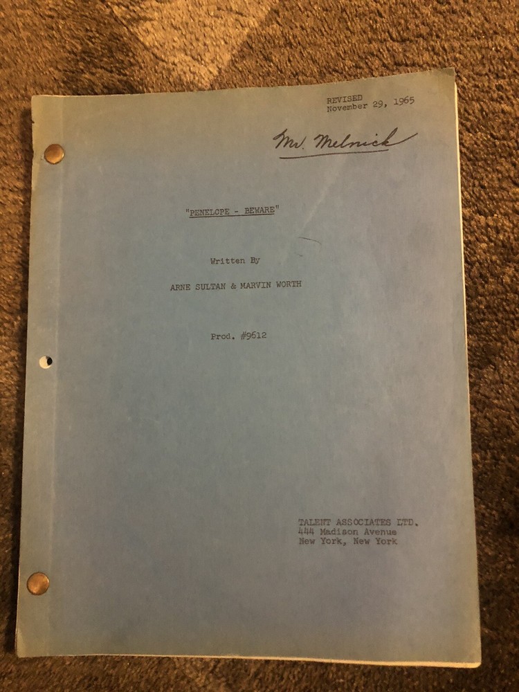 Penelope --- Beware [Screenplay] by Anre Sultan & Marvin Worth
