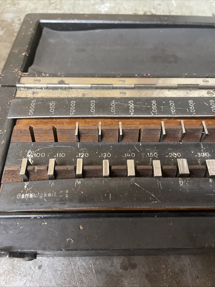 Rare Vintage German Made 36 Pc Rectangular Gage Block Set .050-2” Partial