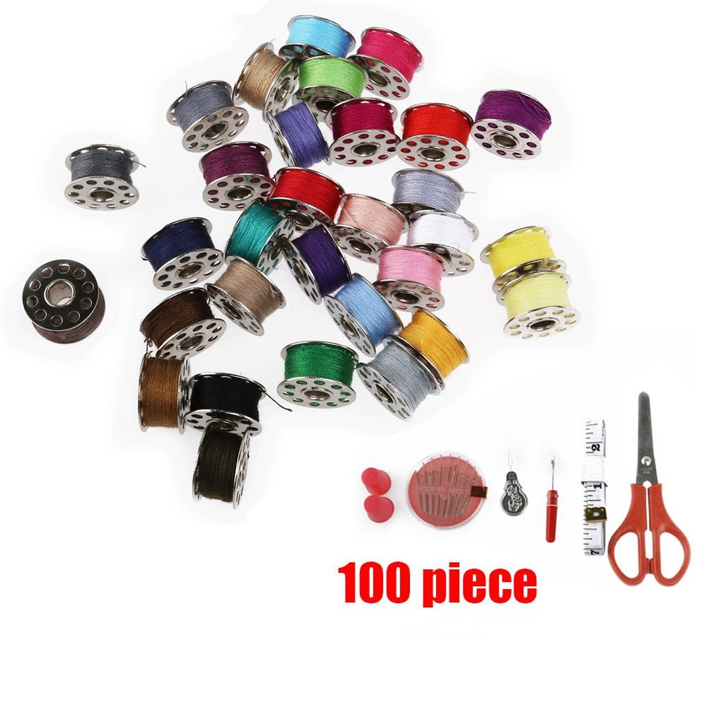 100 -in-1 Beginner Sewing Tools Kit Storage Box Machine Accessory Basic