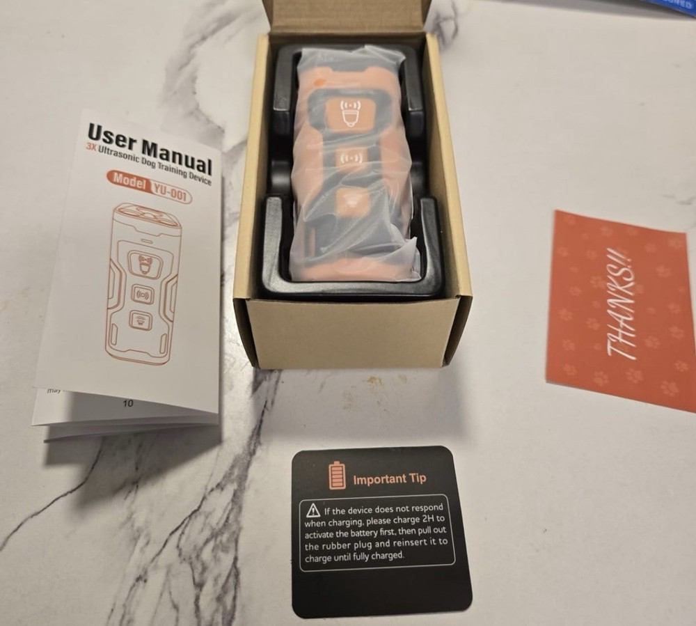 Compact Rechargeable Bark Deterrent with 6 Training Modes for Dogs - 23FT Range