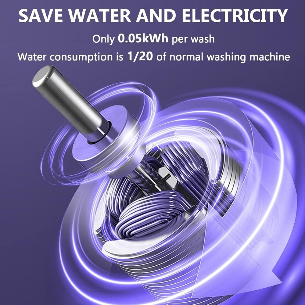 8L Mini Washing Machine Folding Portable Sterilization Drying Laundry Machine