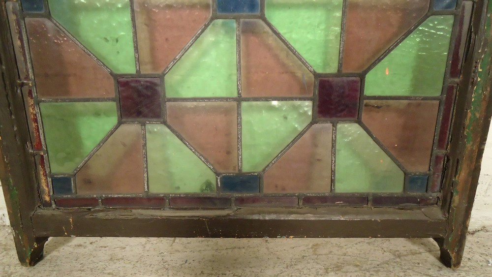 Vintage Stained Glass Window Panel (2034)NS
