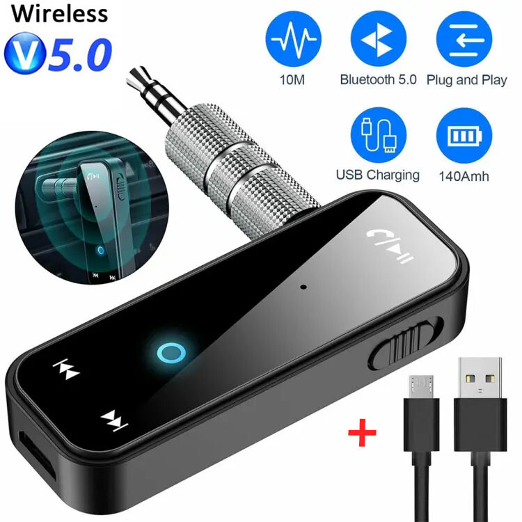 USB Wireless Bluetooth 5.0 Transmitter Receiver for Car Music Audio Aux Adapter