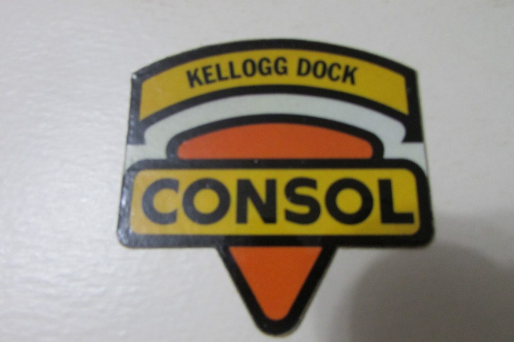 1st PRINT DARK BROWN BACK KELLOGG DOCK CONSOL COAL CO. MINING STICKER