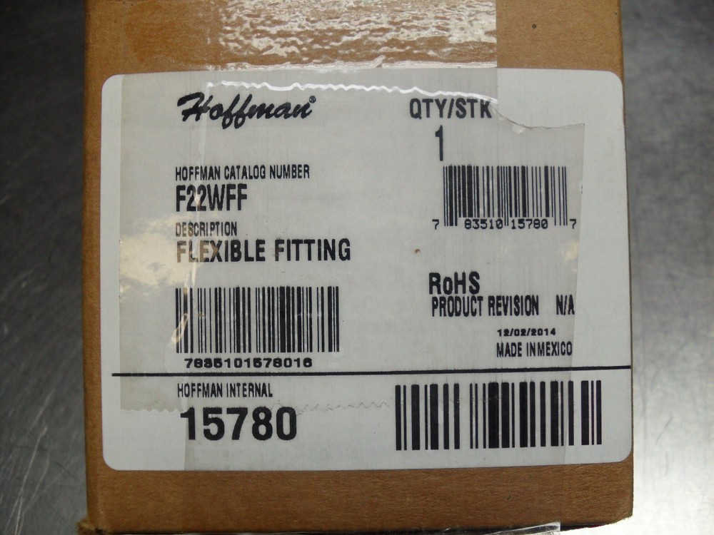 QTY 2 - HOFFMAN 22WFF Flexible Fitting, cable trunking coupler 15780