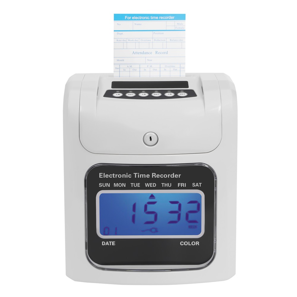 Staff Check In Out Machine LCD Scanner Employee Attendance Machine Time Clock