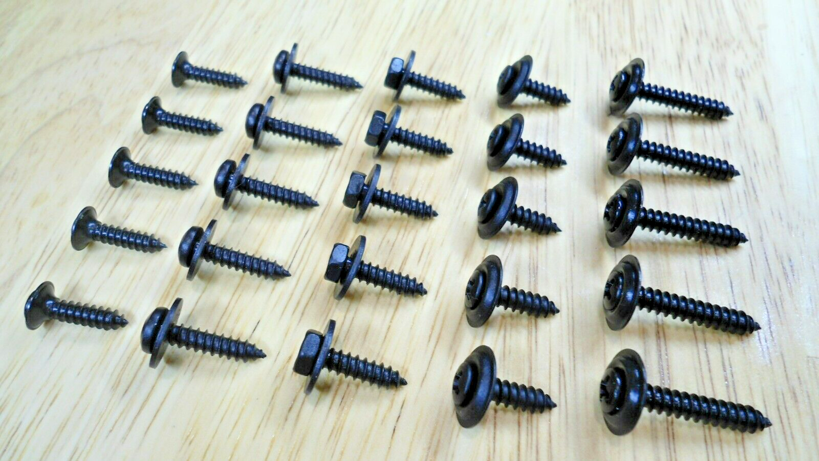 65 NEW BLACK INTERIOR/EXT SCREWS! FITS GM GMC/CHEVY PICKUP C1500 K10 S10 C10 ETC