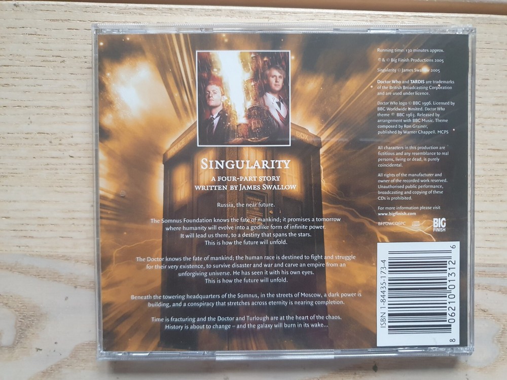 Singularity Doctor Who CD Audiobook