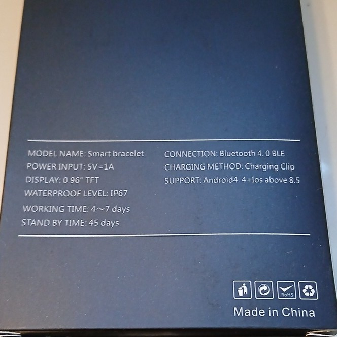 M6 Smart Band Activity Tracker, AMOLED Display, IP67 Waterproof, Bluetooth, Bla…