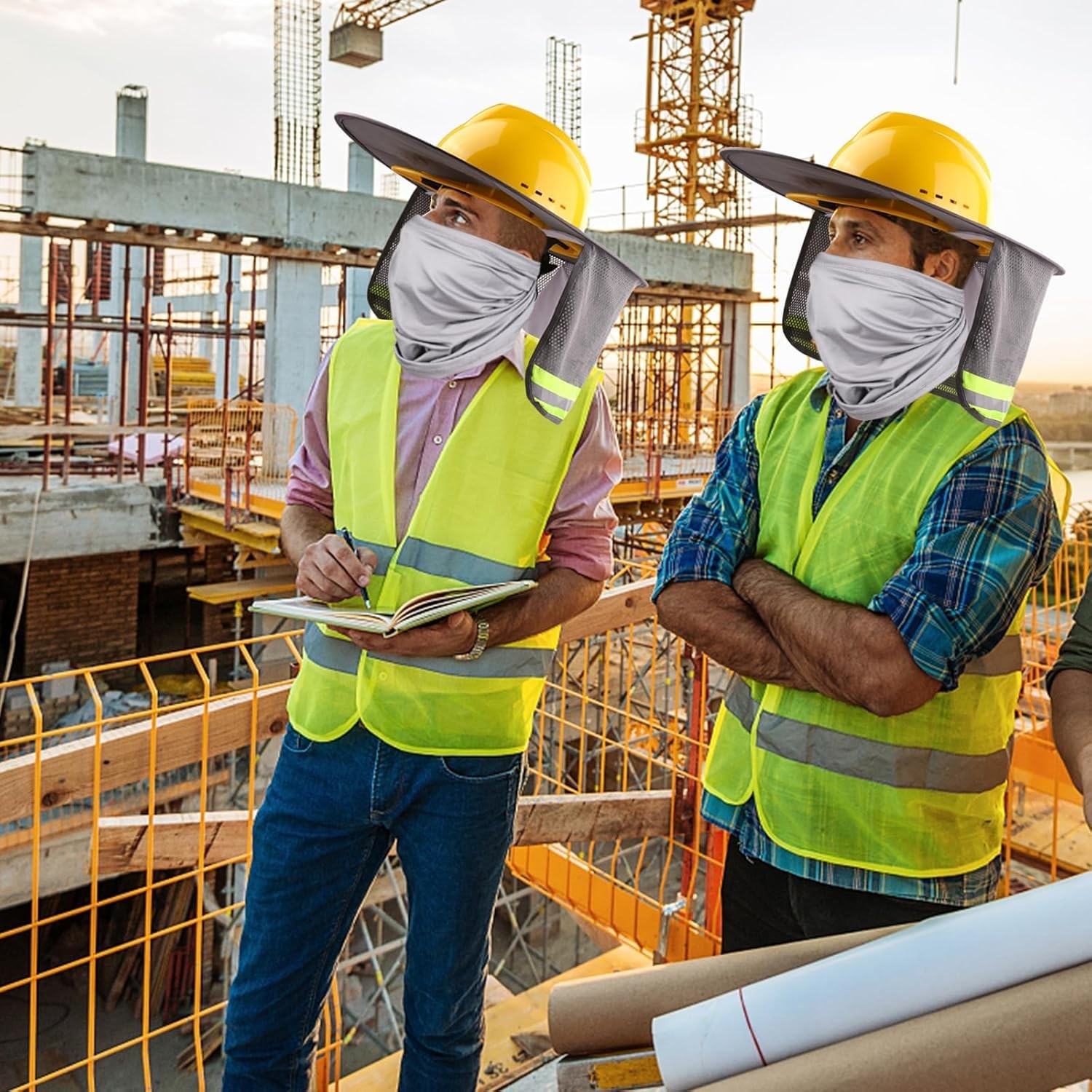 Parasol para casco con visera completa, protege tu cuello del sol, accesorios de