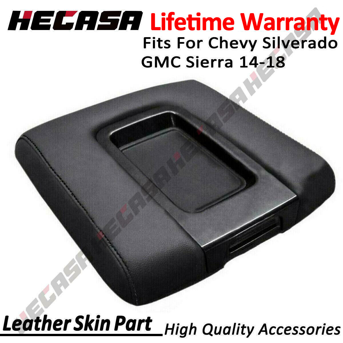For 2014-18 Chevy Silverado GMC Sierra 1500 2500 3500 Console Lid Armrest Cover