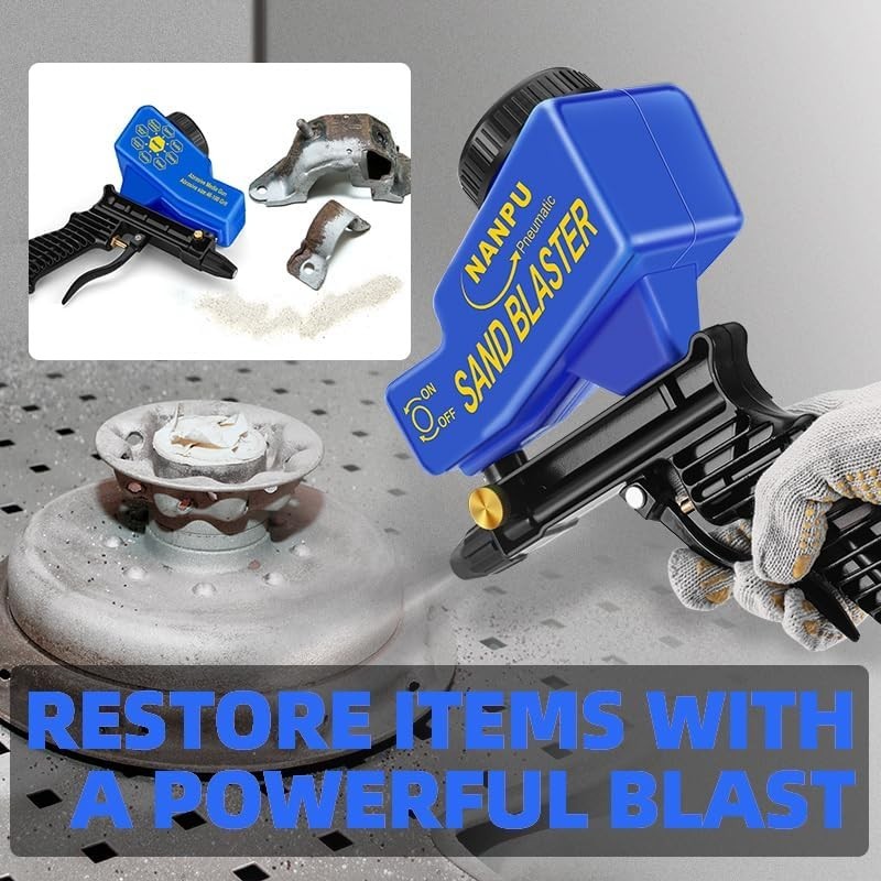 Sand Blaster Gun Kit – Portable Sandblaster for Air Compressor – Rust Removal &
