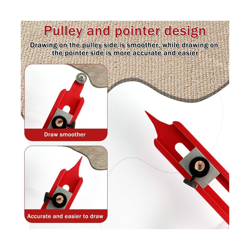 Contour Gauge Scribe Tool, Precise Profile Scribing Ruler with Adjustable Pen...