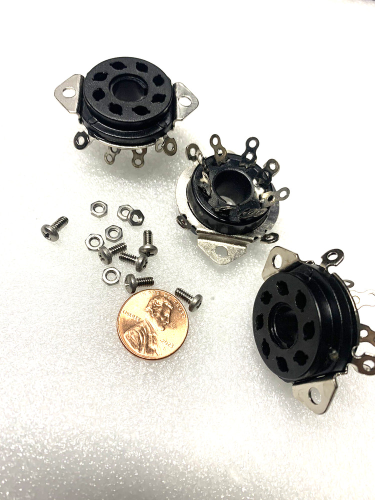 AMECO AC-1  octal socket 3 pcs Ameco P/N S-171