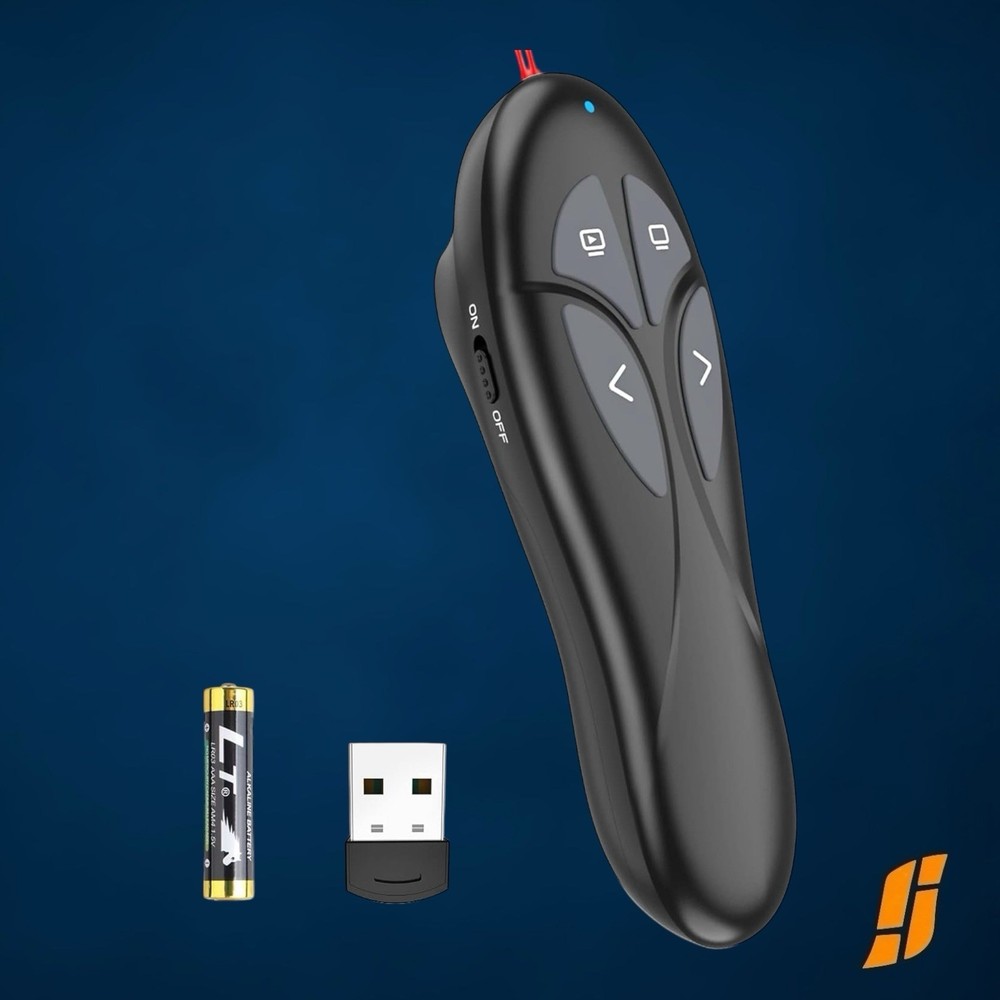 Presentation Clicker PowerPoint Wireless Presenter Remote: USB Type C Rechargeab