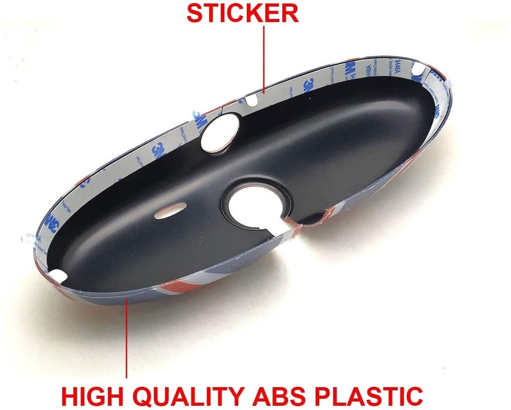 Interior Rear View Mirror Cover Stick for MINI Cooper 2004-2013,Checkered
