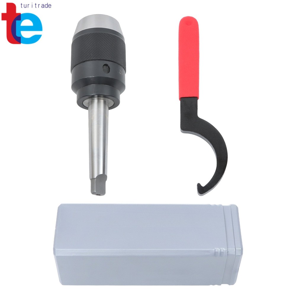 MT2 Morse Taper Keyless Drill Chuck 1/32 to 1/2" with Solid Shank